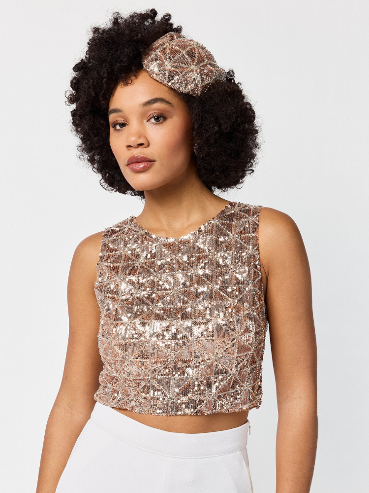 Poirier T-75424 Top | Paillettes main product photo