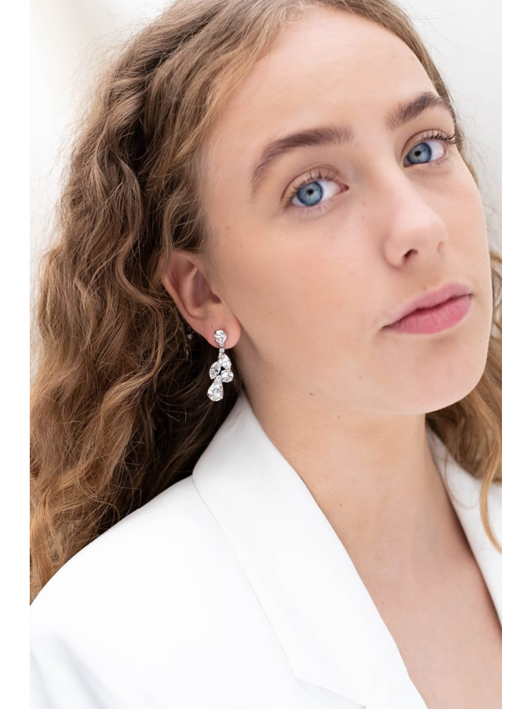 Abrazi Zoe Swarovski Orecchini Argento main product photo