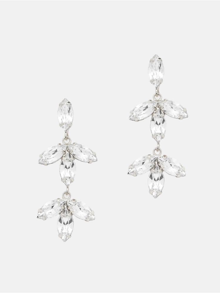 Abrazi Earrings Notch Swarovski Silver main product photo