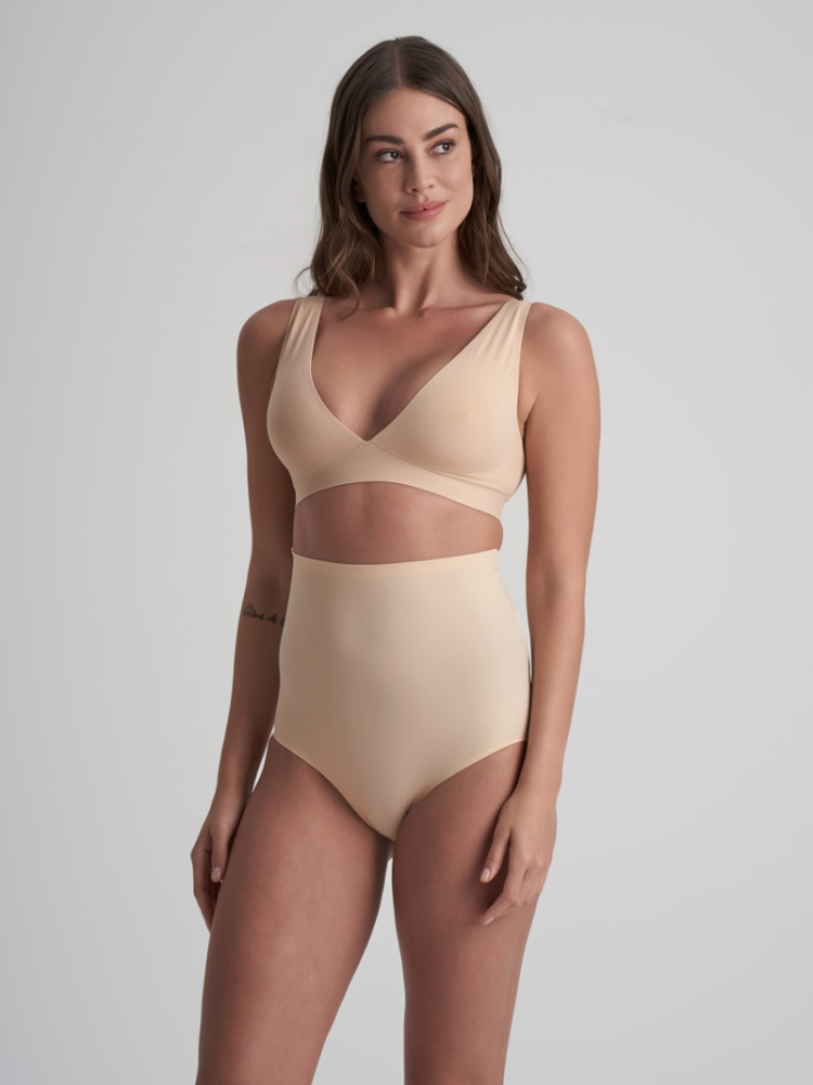 BYE BRA Bum Lifts | Mutandine con Imbottitura in Vita Alta Beige main product photo