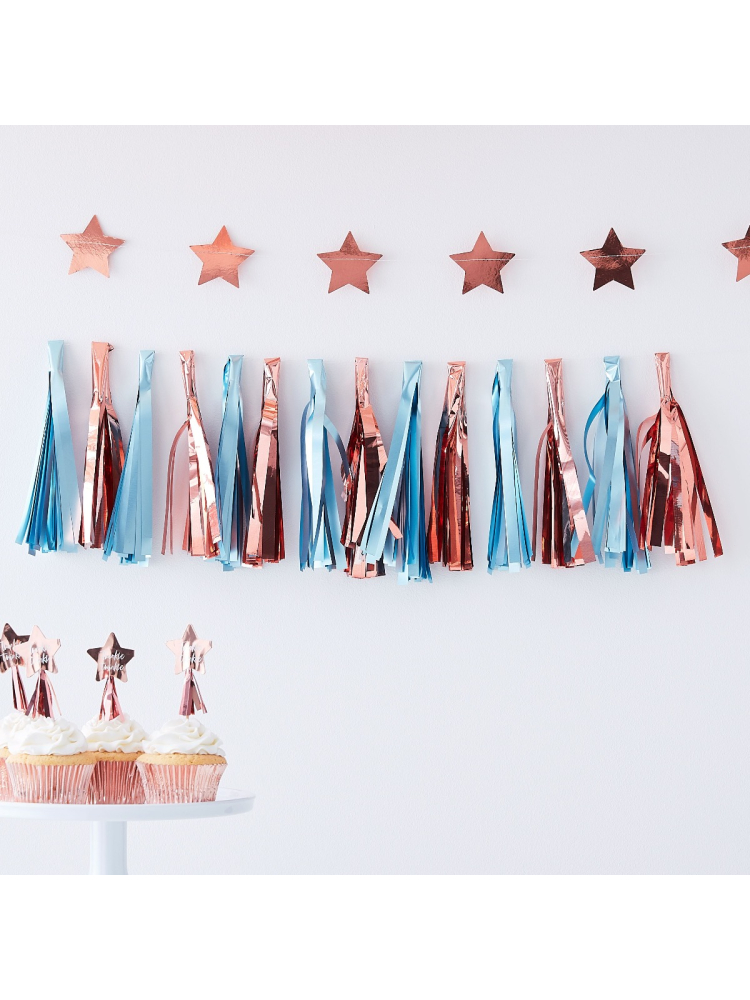 Ginger Ray TW-810 Twinkle Twinkle - Ghirlanda di Nappe Blu main product photo