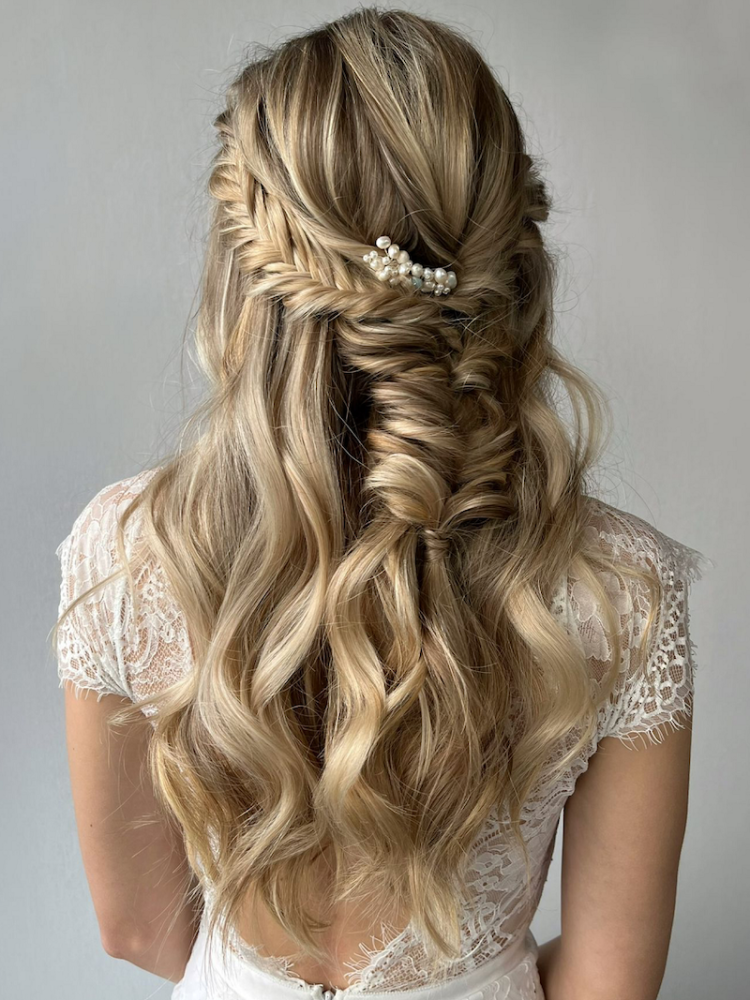 Sally Jane Bridal Jill Haarkam Plateado main product photo