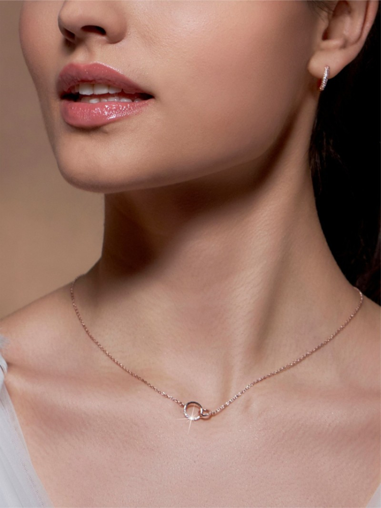 Poirier JS-001 Set Gioielli Sposa Élodie Rosa main product photo