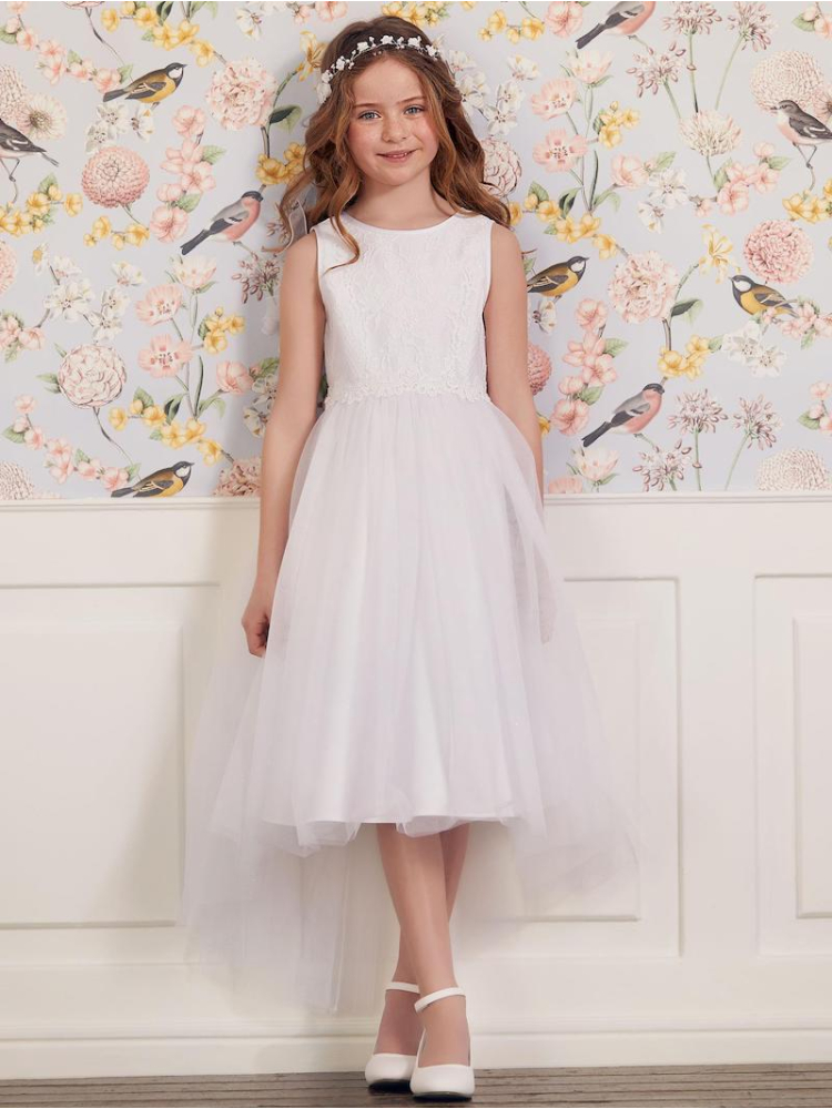 LILLY 08-1108-WH Vestito Comunione Bianco main product photo