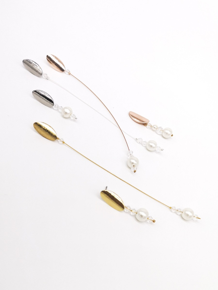 Forever & Eva O203L Orecchino lungo con perla main product photo