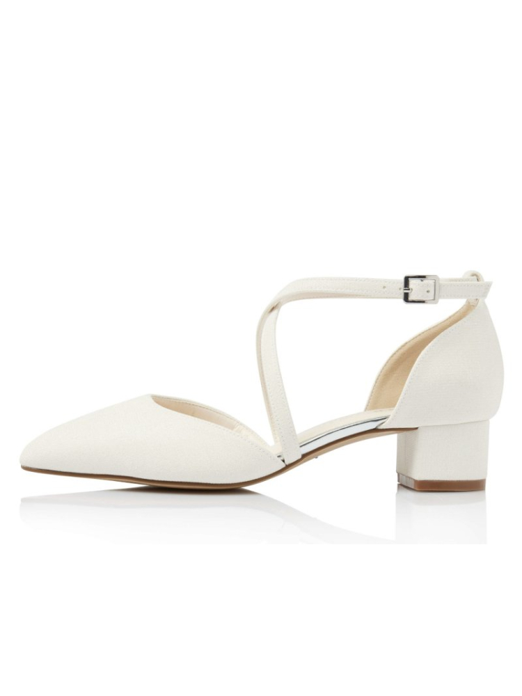 Rainbow Club Maike Scarpe da Sposa – Tessuto Metallizzato Bianco Sporco main product photo
