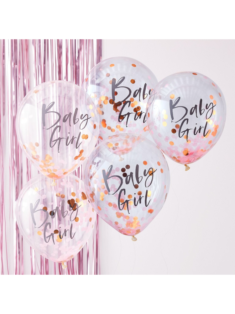 Ginger Ray TW-801 Twinkle Twinkle - Rosa Confetti Palloncini main product photo
