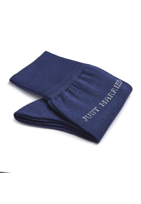 Carlo Lanza "Just Married" Calzini di cotone blu