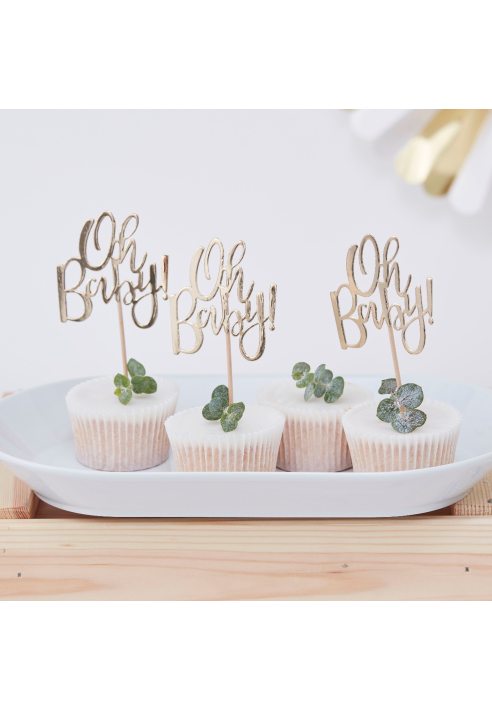 Ginger Ray OB-105 Oh Baby - Decorazioni per Cupcake ()