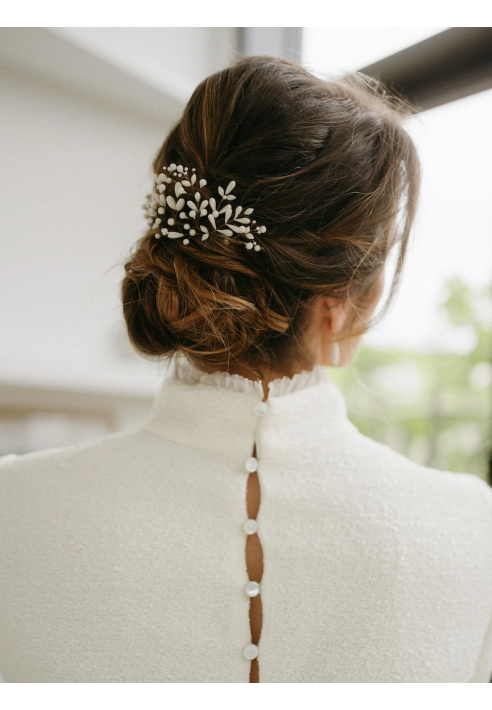 Lizeron Marthe Pettine per capelli Bianco