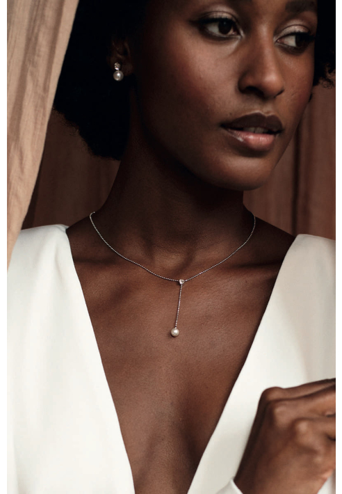 Abrazi Lovey Perla Collana Argento