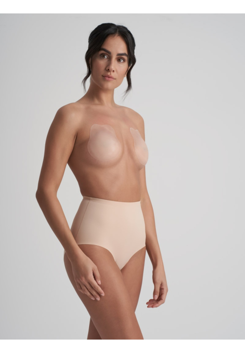 BYE BRA Coppe di Silicone a Forma di Coniglio in Colore Beige ()