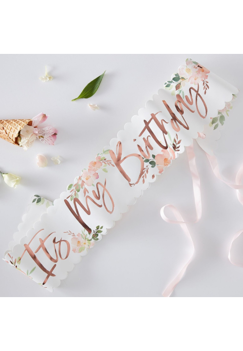 Ginger Ray DF-820 Ditsy Floral - Fajín "Its my Birthday" ()