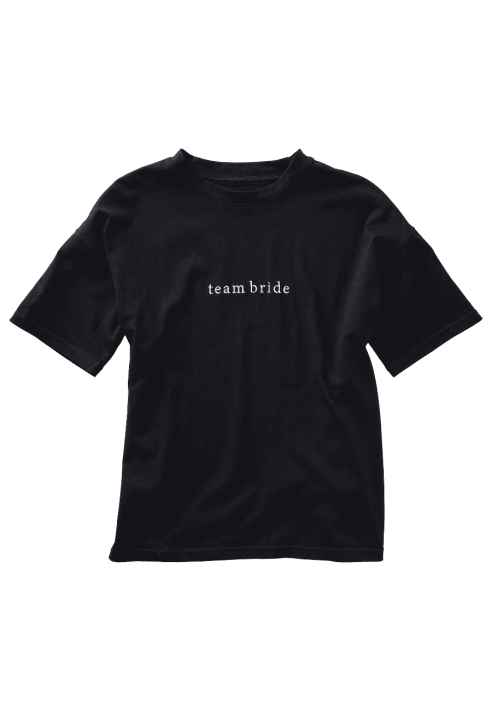 Ginger Ray HEN-155 Size S Team Bride T-shirt Nero