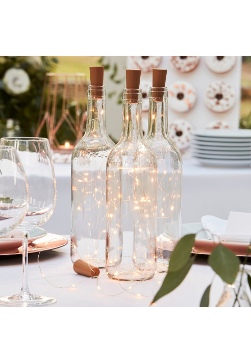 Ginger Ray BR-363 Botanical Wedding Illuminazione a Led per Bottiglie ()