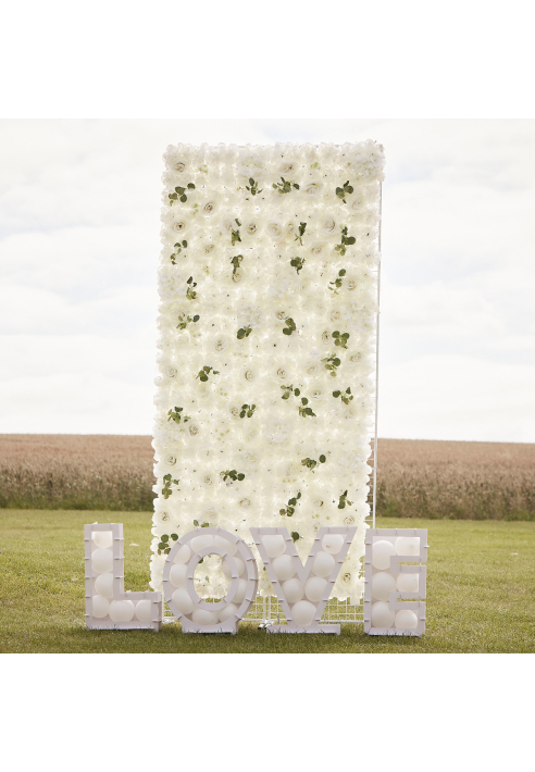 Ginger Ray PAMA-101 Fondo di Rose Bianche ()