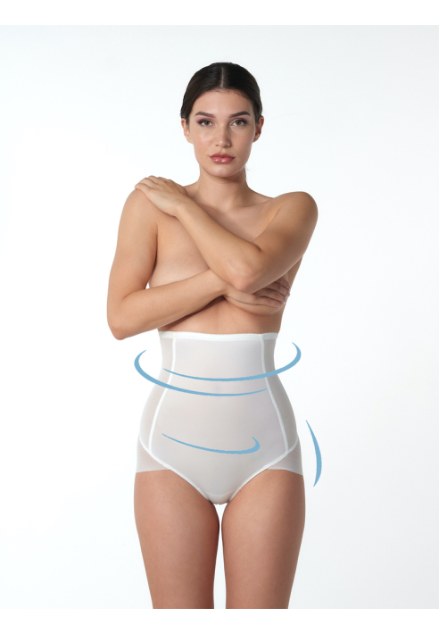 Poirier MP-51 Ivory-  Panty Controllo Alta Vita Avorios ()