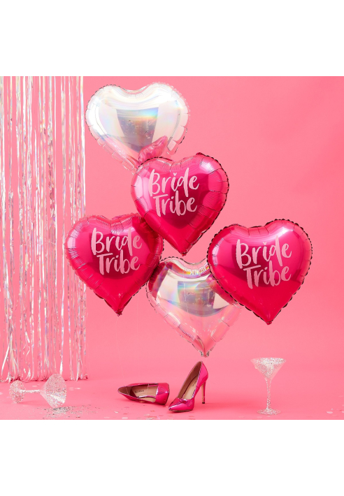 Ginger Ray BT-312 Bride Team -  Palloncini a elio a forma di cuore ()