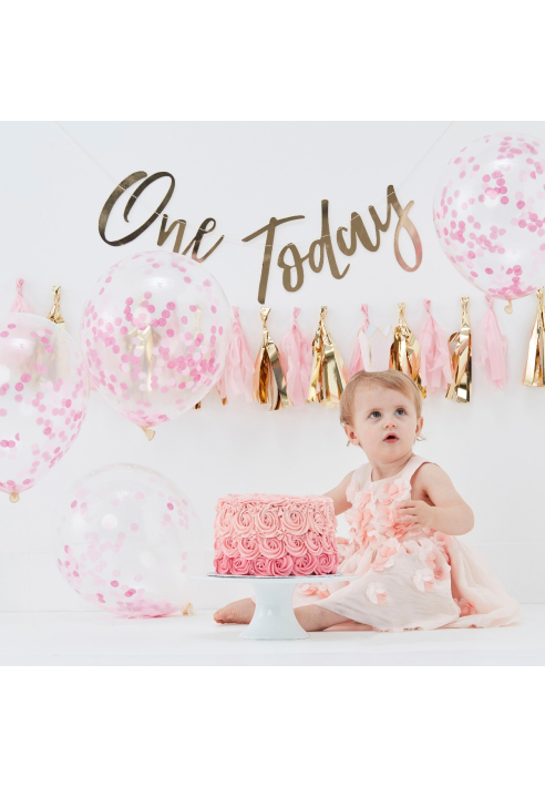 Ginger Ray PM-421 Kit torta rosa chiaro per smash di compleanno ()