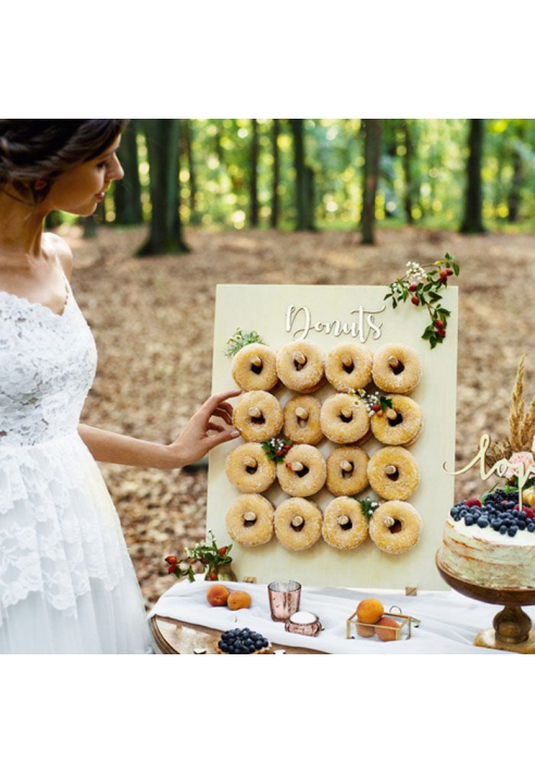 Party Deko SND1-100-K Donut Parete in legno Decorazioni per feste ()
