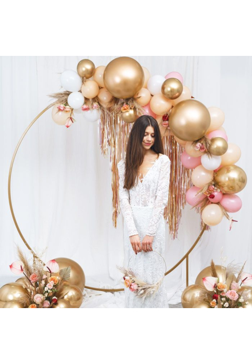 Party Deko SNT2-Gold | Cornice di sfondo circolare da 2 metri ()