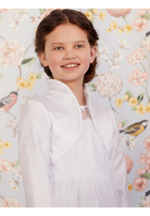 LILLY 09-984-WH Bolero di raso bianco
