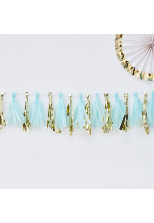 OB-118 Oh Baby|  Ghirlanda di Pompon Blu