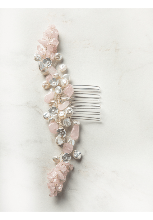 Sally Jane Bridal Gaia Haarkam Argento