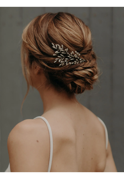 Lizeron Astrid Fermaglio per capelli Bianco ()