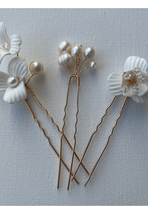 Sally Jane Bridal Fermagli Capelli Senna Oro