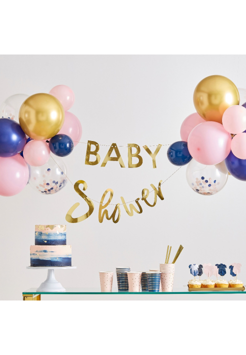 Ginger Ray GR-111 Gender Reveal  - Ghirlanda di Rivelazione di Genere con Palloncini