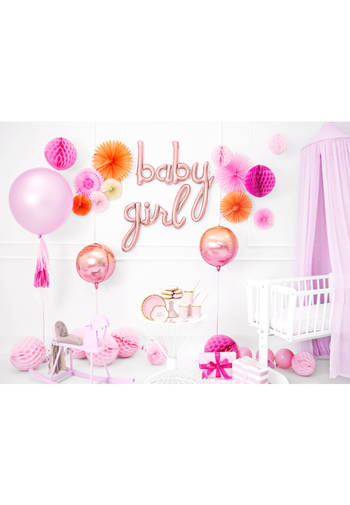 Party Deko FB42M-019R -  Folienballon Baby Rosa Oro (73cm)