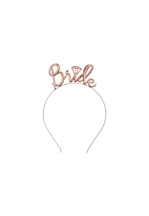 Party Deko OP5-019R-K | Diadema da sposa oro rosa