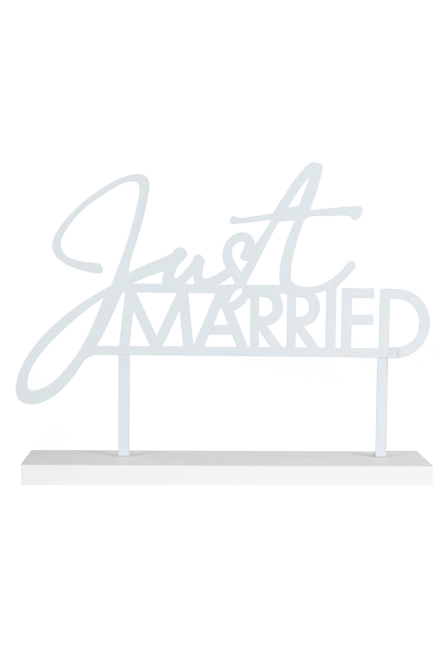 Ginger Ray BW-426 Cartello da Tavolo "Just Married"