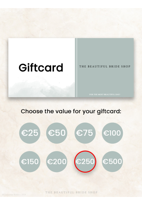  The Beautiful Bride Shop Carta Regalo €250
