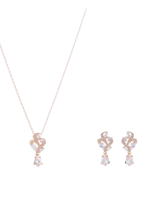 G. Westerleigh JS6445RG Set Gioielli Sposa Rosa Dorato