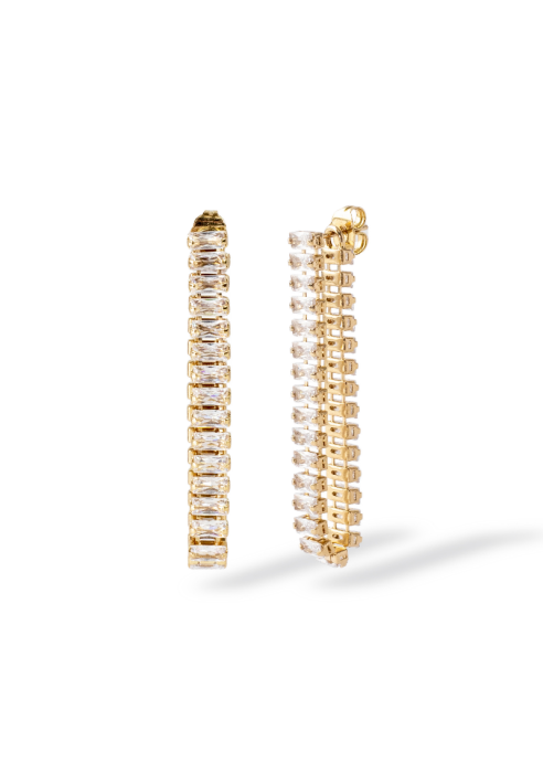 Abrazi Baguette Double Orecchini Oro ()