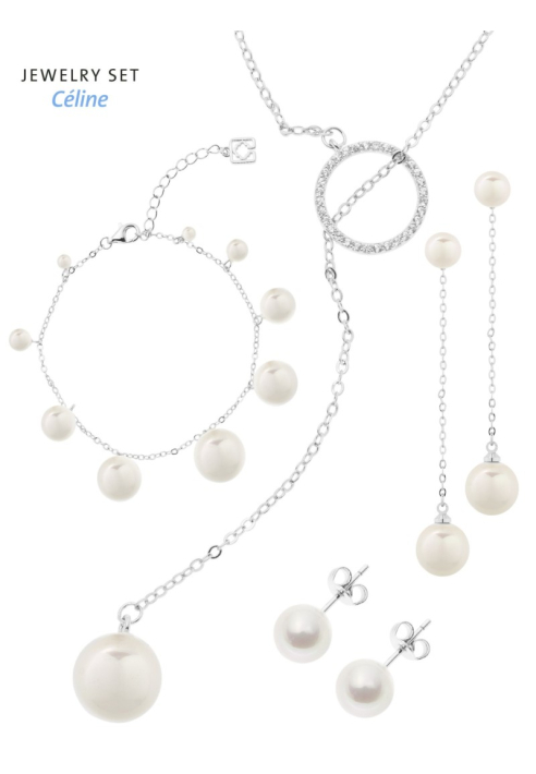 Poirier JS-005 Set Gioielli Sposa Céline Argento ()