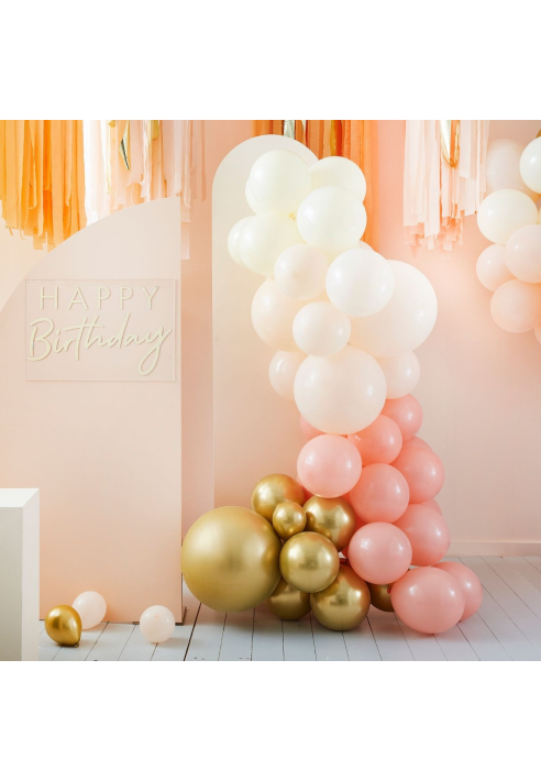 Ginger Ray MIX-378 Mix it up - Arco di Palloni Misura Dorato e Pesca