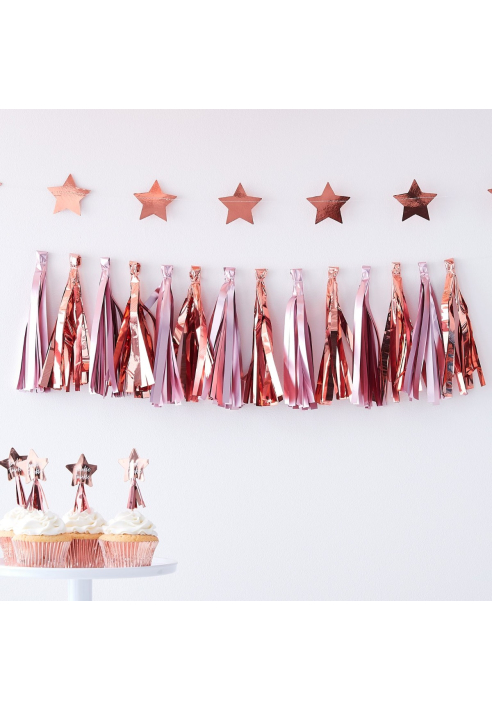Ginger Ray TW-811 Twinkle Twinkle - Ghirlanda di pompon Rosato