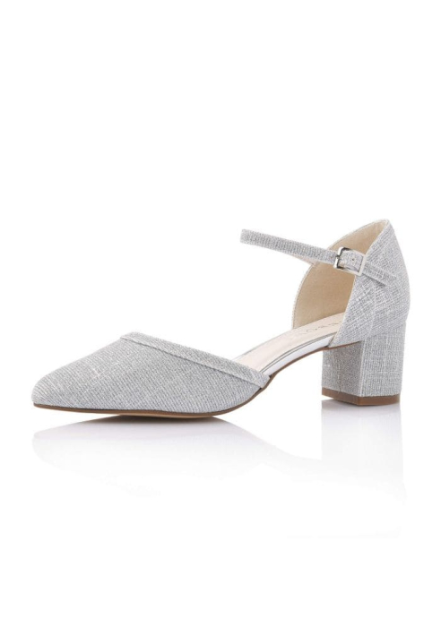 Rainbow Club Paisly Argento Metallizzato Scarpe da Sposa ()