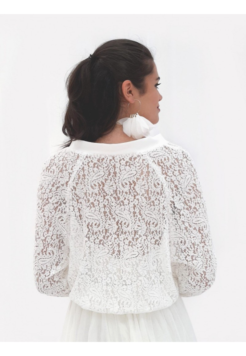 Poirier T-131 -Top con Pizzo