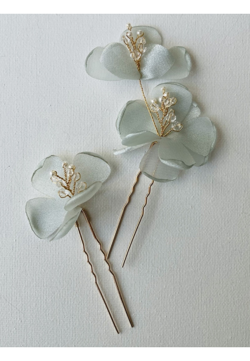 Sally Jane Bridal Poppy Aqua Pettine per capelli Acquamarina