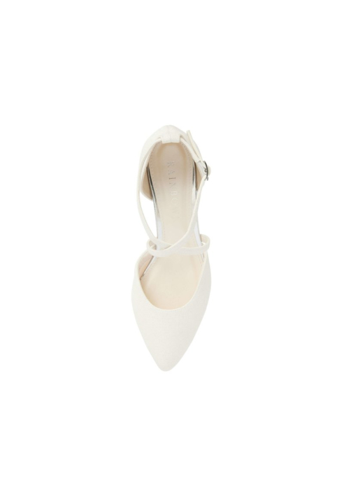 Rainbow Club Maike Scarpe da Sposa – Tessuto Metallizzato Bianco Sporco