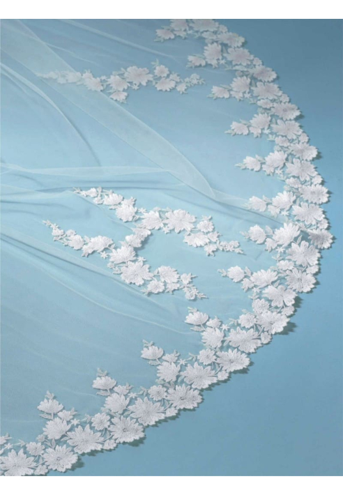 Poirier S439-280-SOFT Velo ricamato con fiori