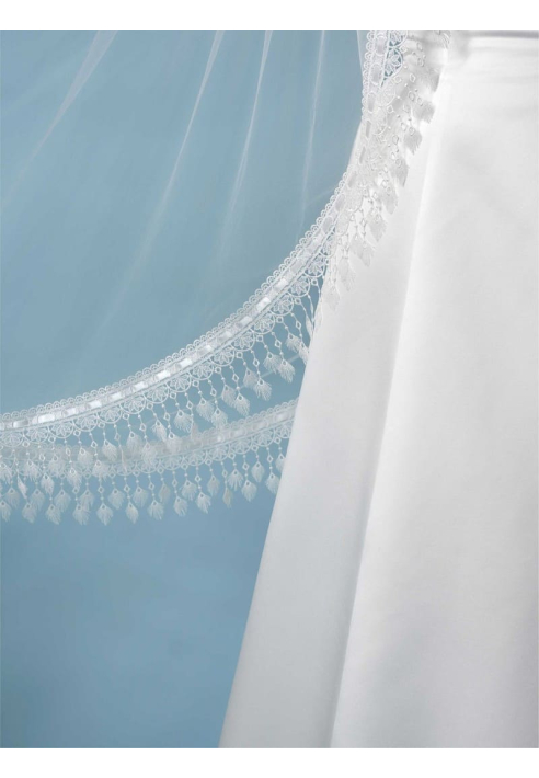 Poirier S440-120-SOFT Velo ricamato con frange