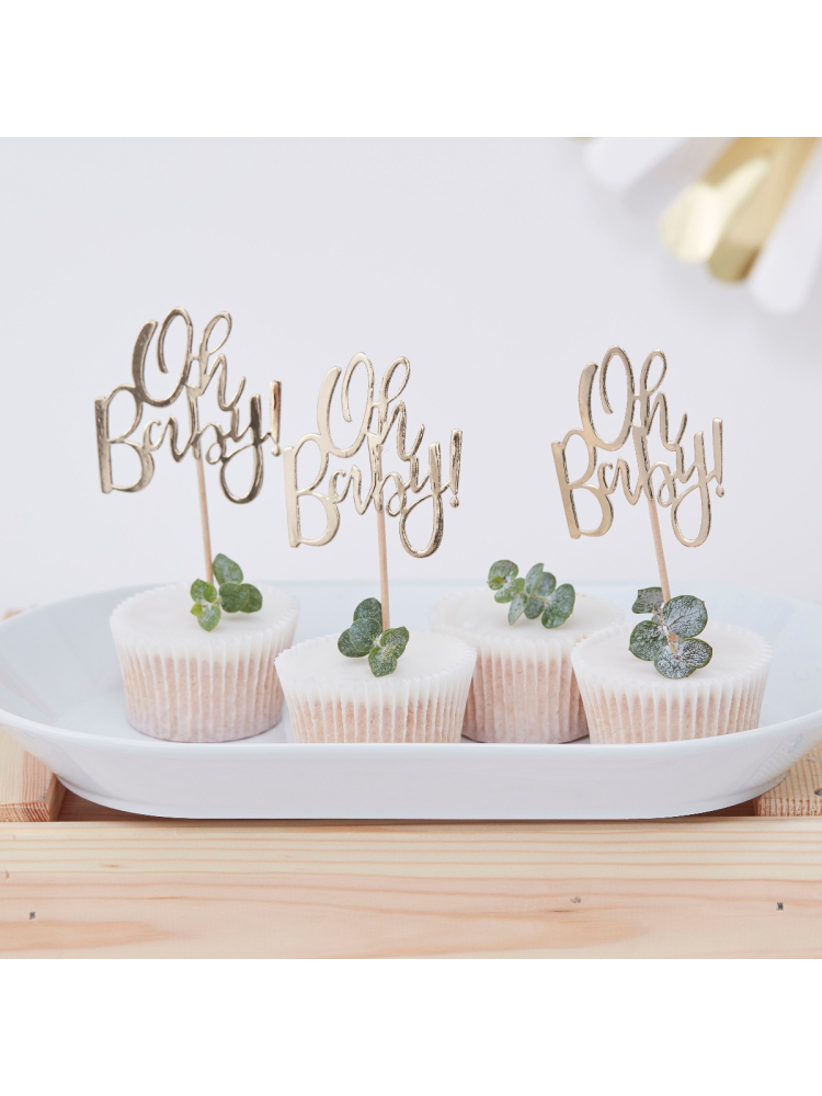 Ginger Ray OB-105 Oh Baby - Decorazioni per Cupcake main product photo