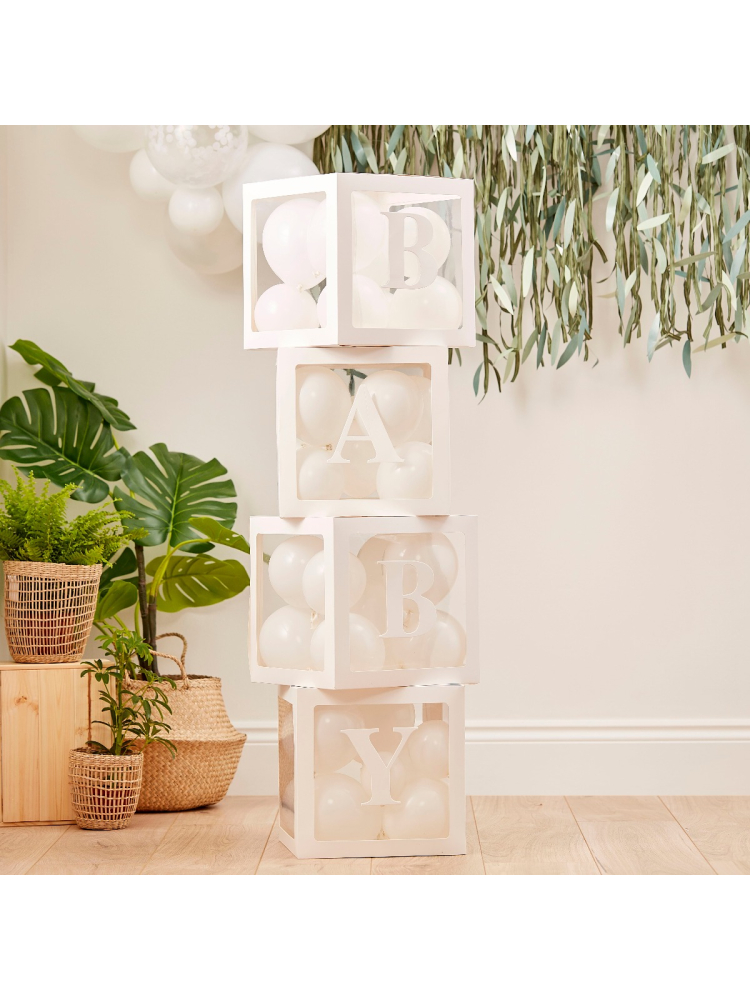 Ginger Ray BAB-113 Botanic Baby - Decorazione Blocchi con Palloncini main product photo