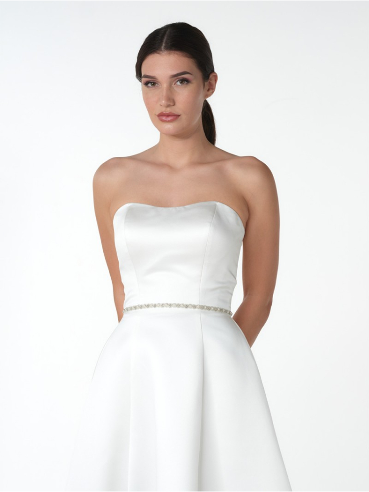 Poirier C-1527 -Cintura sposa da strass e perle main product photo