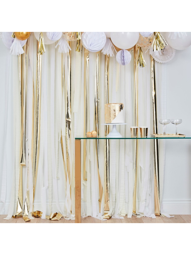 Ginger Ray MIX-188 Mix it Up - Fondo d'oro a strisce metalliche main product photo